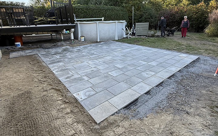 Pavé uni à Victoriaville