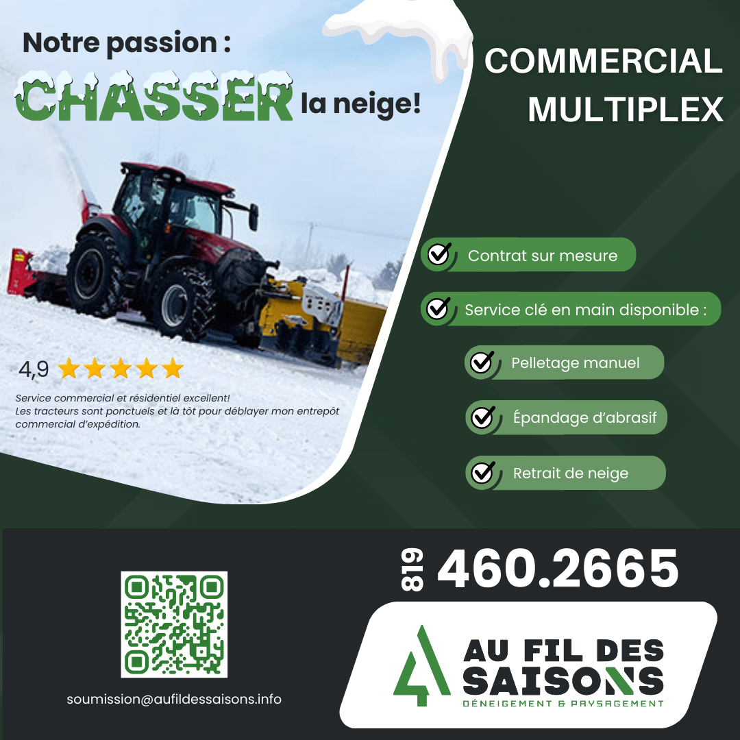 Déneigement commercial.